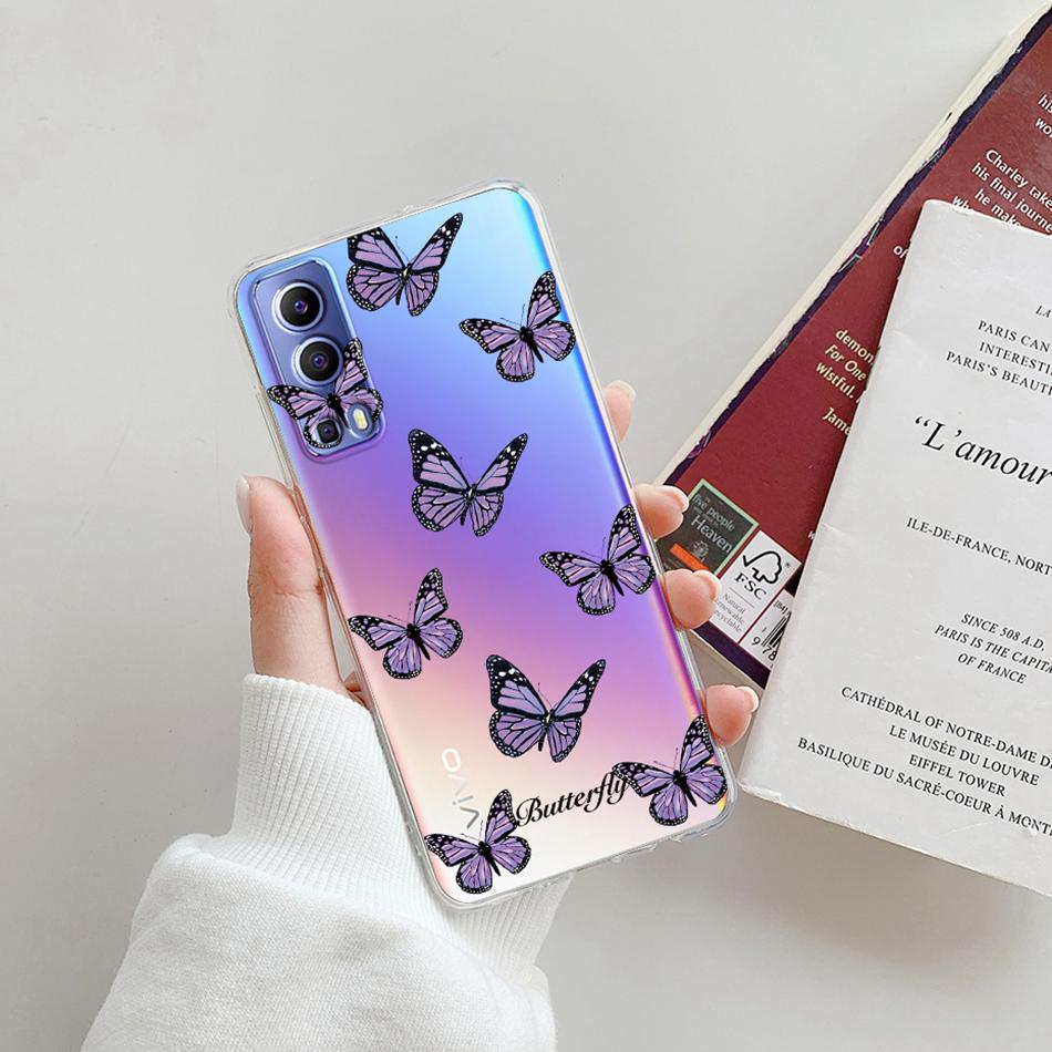 For Vivo Y72 5G Case V2041 Silicone Soft Transparent TPU Phone Cover For Vivo Y52 vivoY72 Y 72 52 5G Case Funda Protective Coque