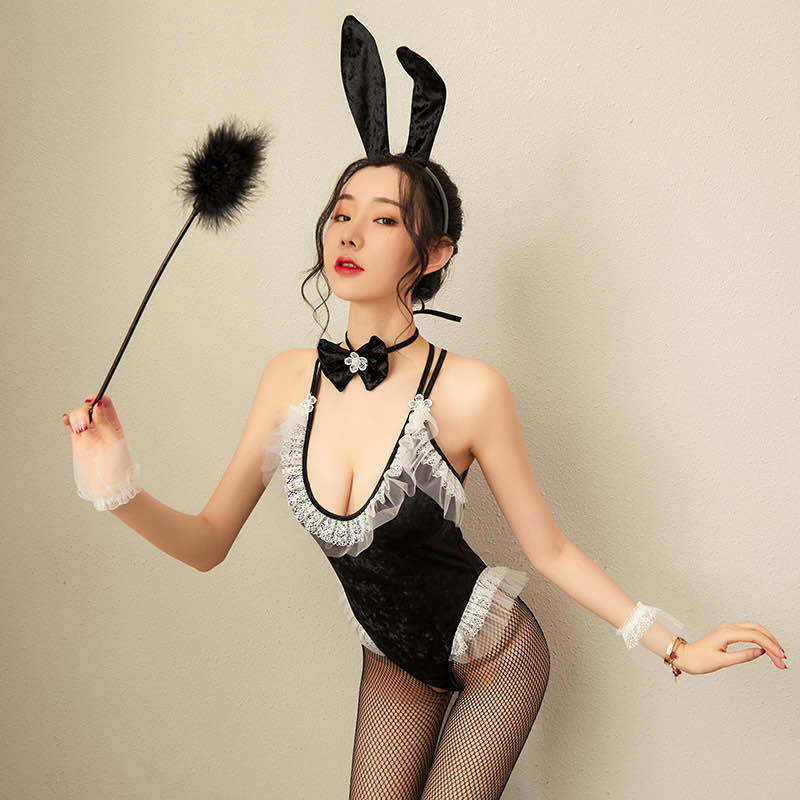 Sexy Lingerie New Uniform Bunny Onesie Lace COS Cosplay Seduction Suit