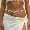 Imitation Pearl Seashell Belly Chain Double Layer Body Chain Belt New Boho Waist Chain  Women