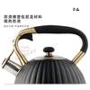 3.5L Stainless Steel Whistling Kettle Black Pumpkin Design Stovetop Water Boiler Kitchen Home Use
