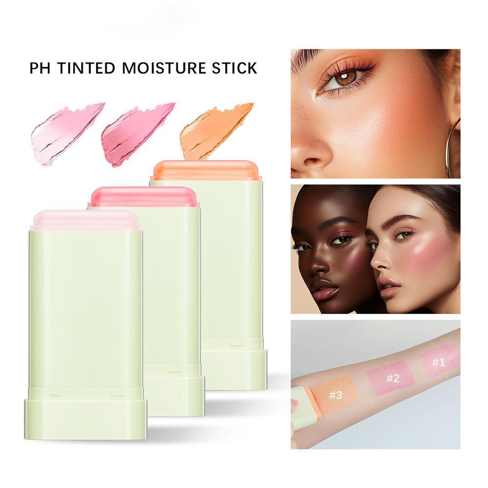Farveskiftende Roterende Rouge, Contouring Rouge Rouge, Naturlig Nude Makeup Mat Rouge Stift