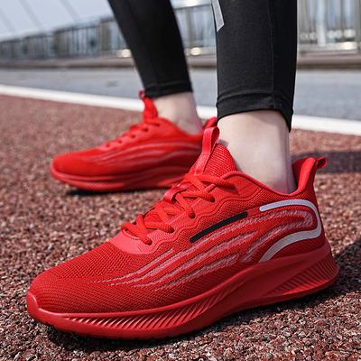 Mesh herenschoenen Ademend vliegend geweven lichtgewicht student jeugd zachte zool antislip trend sport casual hardloopschoenen