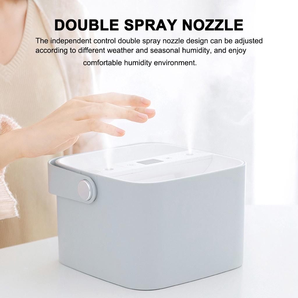 2.5L Double Nozzle Air Humidifier Rechargeable Portable Mist Maker Fogger 3.7V With LCD Display Essential Oil Aroma Diffuser Ultrasonic Humidifiers