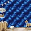Watercolor Galaxy Wallpaper Blue and Navy Blue, Fine Detail 50x1000