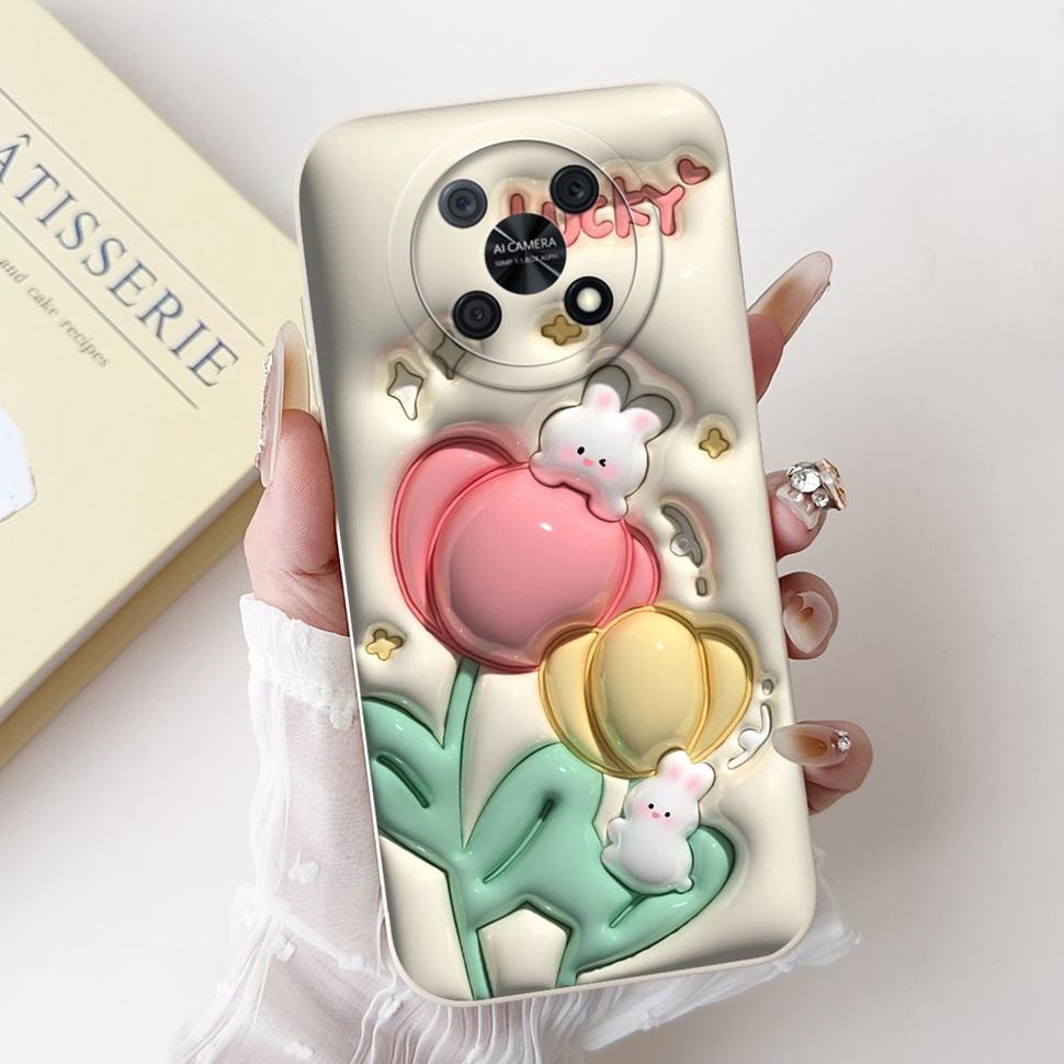 Neues Gehäuse Für Huawei Nova Y90 Hülle Modisches Kaninchen Handyhülle Für Huawei Nova Y90 NovaY90 CTR-LX1 Stoßfeste Weiche Rückseite
