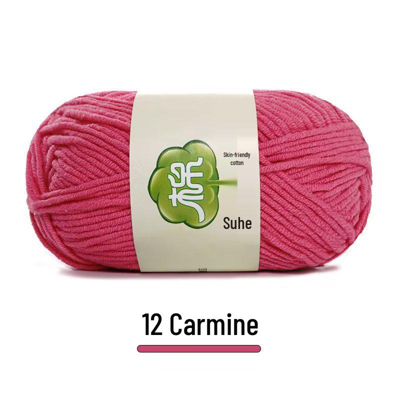 Suhe 5-Ply Combed Cotton Yarn for Children's Hand-Knitted Dolls & Blankets