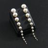 Versatile Pearl Tassel Earrings European American Style Handmade Pearl Earrings  Evening Party