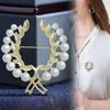 Brooch Female Niche Imitation Pearl Corsage Wholesale Anti-light High-end Pin Buckle Suit Fixed Clothing Accessories Collar Pin