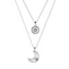 1pair High-end Sun and Moon Couple Magnetic Attraction 100 Languages Projection Necklace Men and Women Pendant Niche Design Accessories