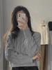 Women's Retro Korean Style 100% Wool Cable Knit Sweater - Petite Short Autumn Winter Top