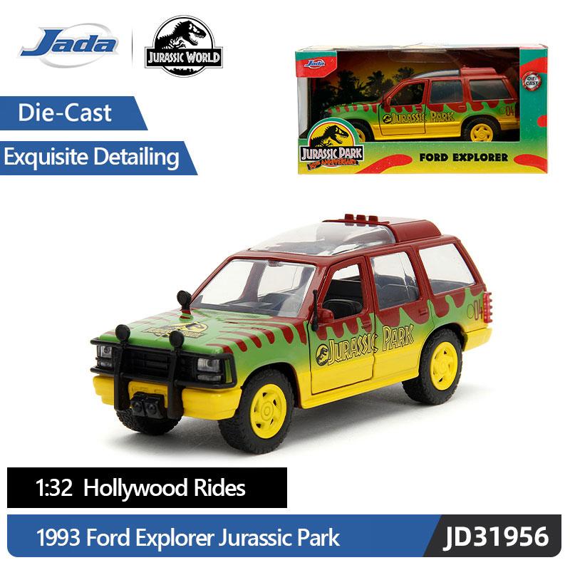 TGB8 JADA Toys Diecast Model Car 1:32 Scale Collection Jurassic Park 1993 Ford Explorer Tour Vehicle Hollywood Rides