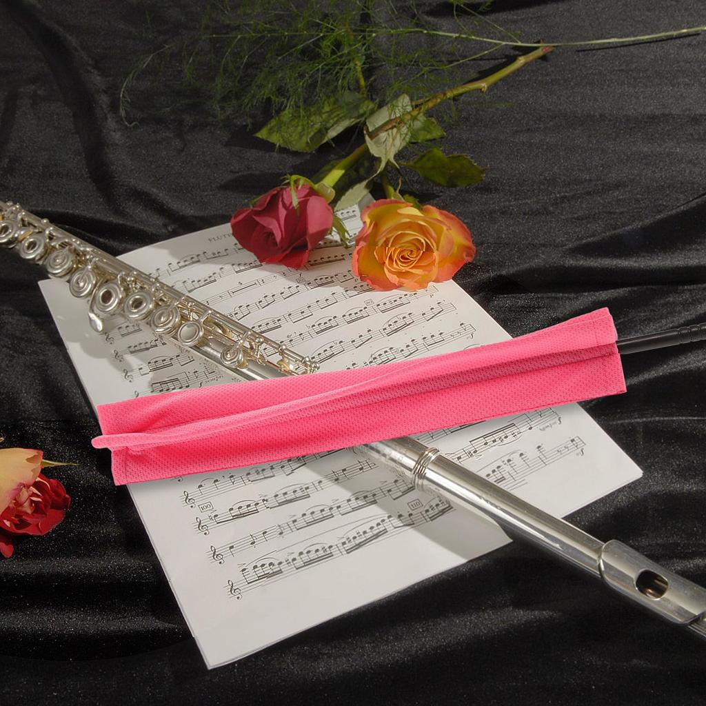 Vaguelly Pink Fiber ABS Flute Cleaning Kit with Cleaning Cloth and Probing Rod (Reusable)