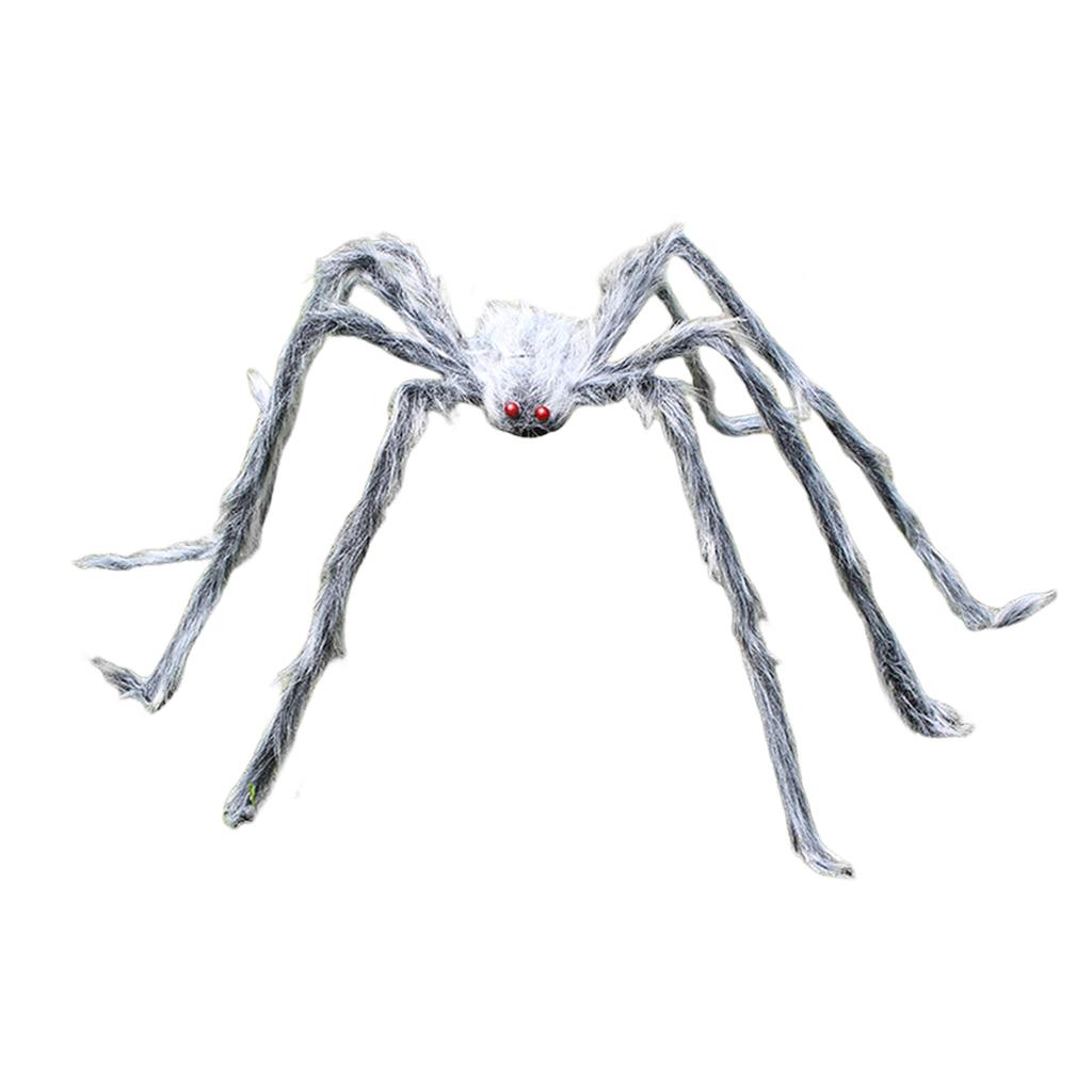 Fake Large Hairy Halloween Spider with Glowing Red Eyes Halloween Decorations Spider for Window Wall Indoor Outdoor Decorations
