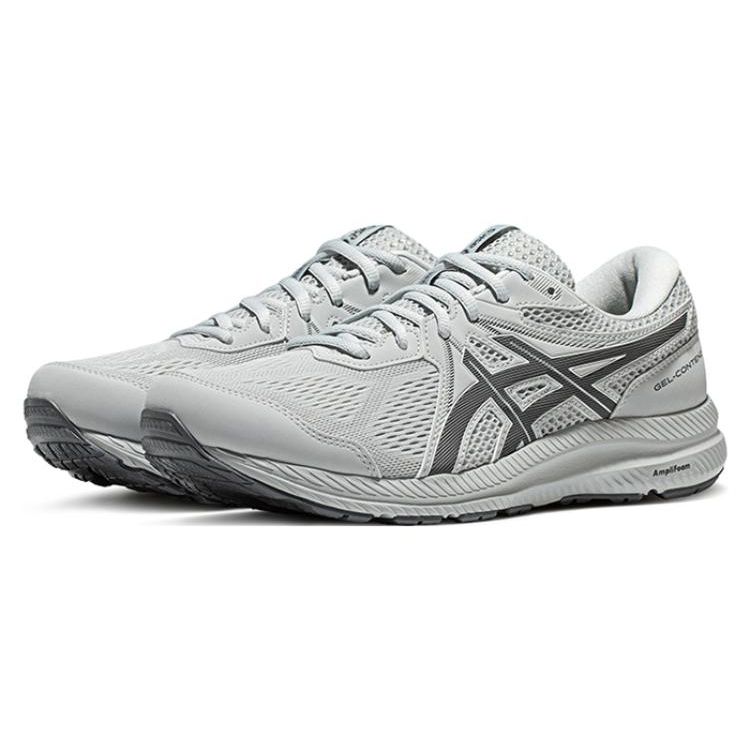 Asics Gel-Contend 7 Wygodne Lekkie Siateczkowe Skórzane Syntetyczne Niskie Casualowe Buty do Biegania Męskie sneakers Szary 1011B730-020