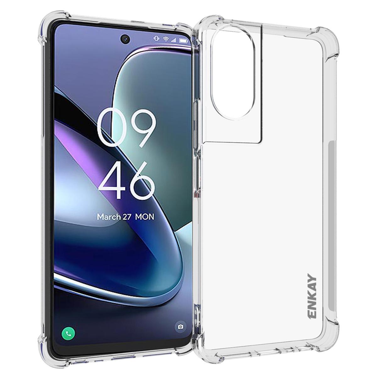 

Чехол ENKAY HAT PRINCE для TCL 50 5G, прозрачный чехол для телефона из ТПУ, противоударные углы A