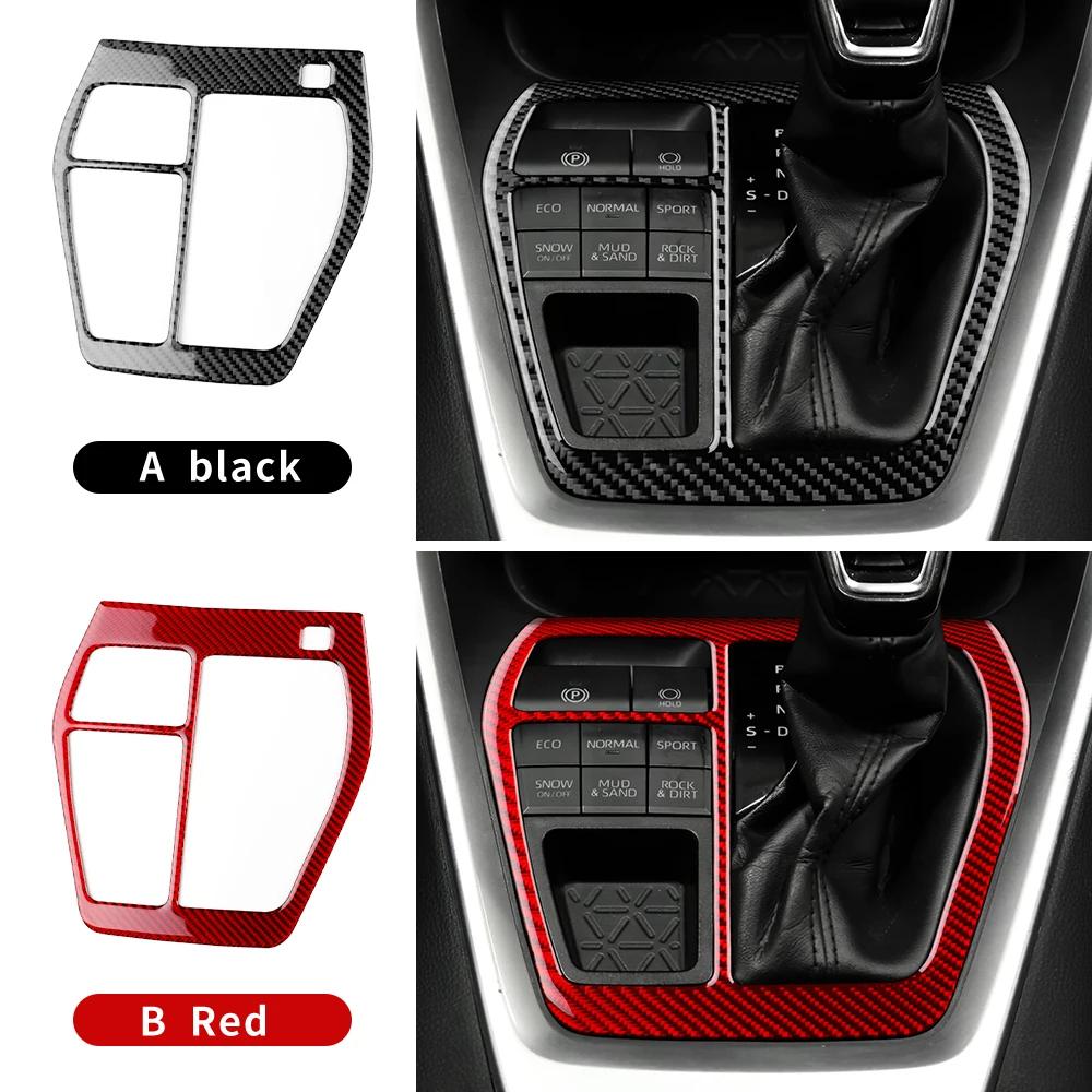 Für Toyota RAV4 XA50 2019 2020 2021 2022 2023 2024 2025 Echter Weicher Kohlefaser Aufkleber LHD RHD Auto Schalthebel Panel Zubehör
