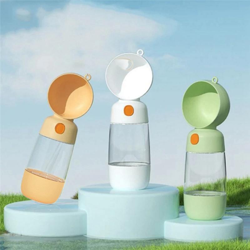 Good-2 In 1 Portable Food Grade Material Dog Cat Travel Pet Water Cup Bottle With Food Dispenser