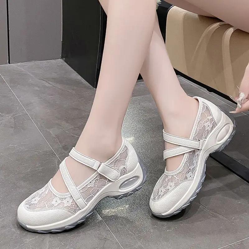 

Y2k Fashion Soft Mesh Breathable Shoes for Women High Quality Casual Designer Luxury Comfortable and Elegant 2025 Woman Footwear 35