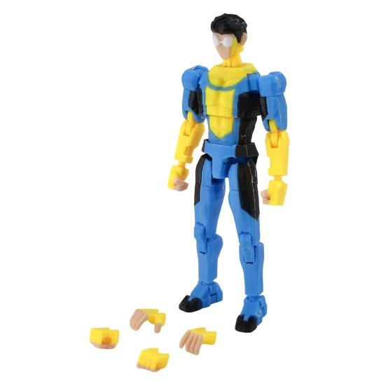 3D Printed Action Figure with Accessories Posable Cartoon Character Model Movable Joints Figure Decoration Collectible Gift for Animation Lovers