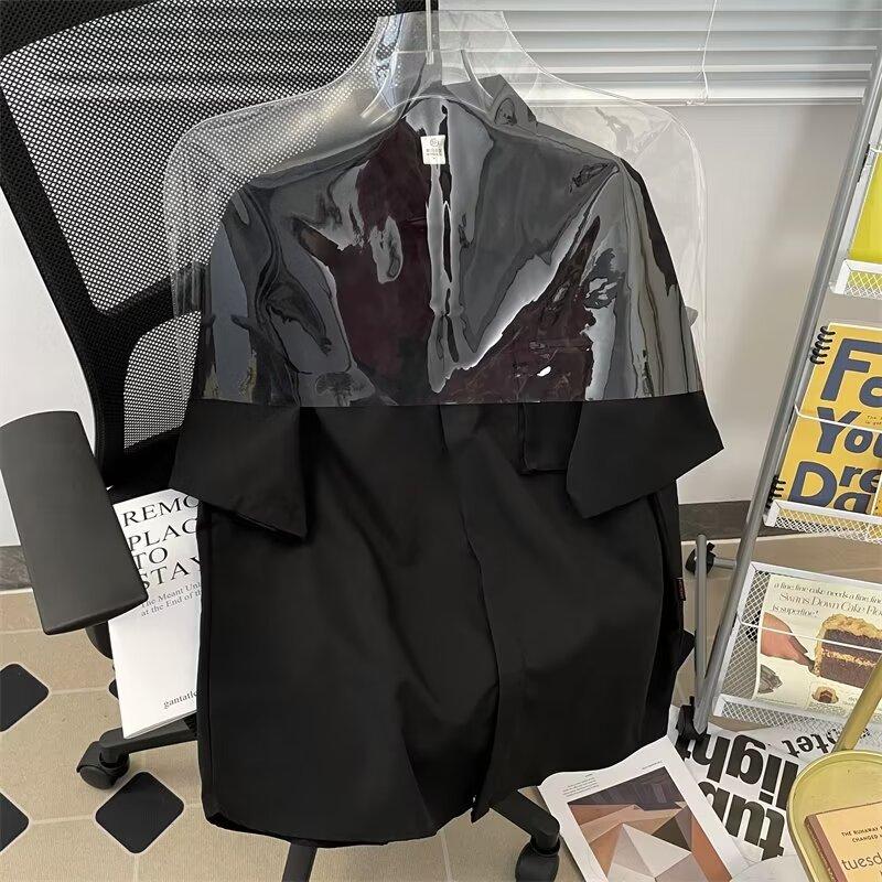 Neues kurzärmliges T-Shirt für Herren im Sommer, Trend im koreanischen Stil, schlichtes Oberteil mit halben Ärmeln, lockeres, lässiges Marken-T-Shirt im Hongkong-Stil