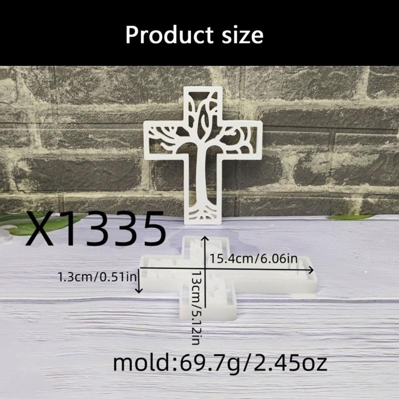 Creative Silicone Crossed Mold Easy Demolding Mold For Handmade Gift Religious Decors And Craft Project Making Essential