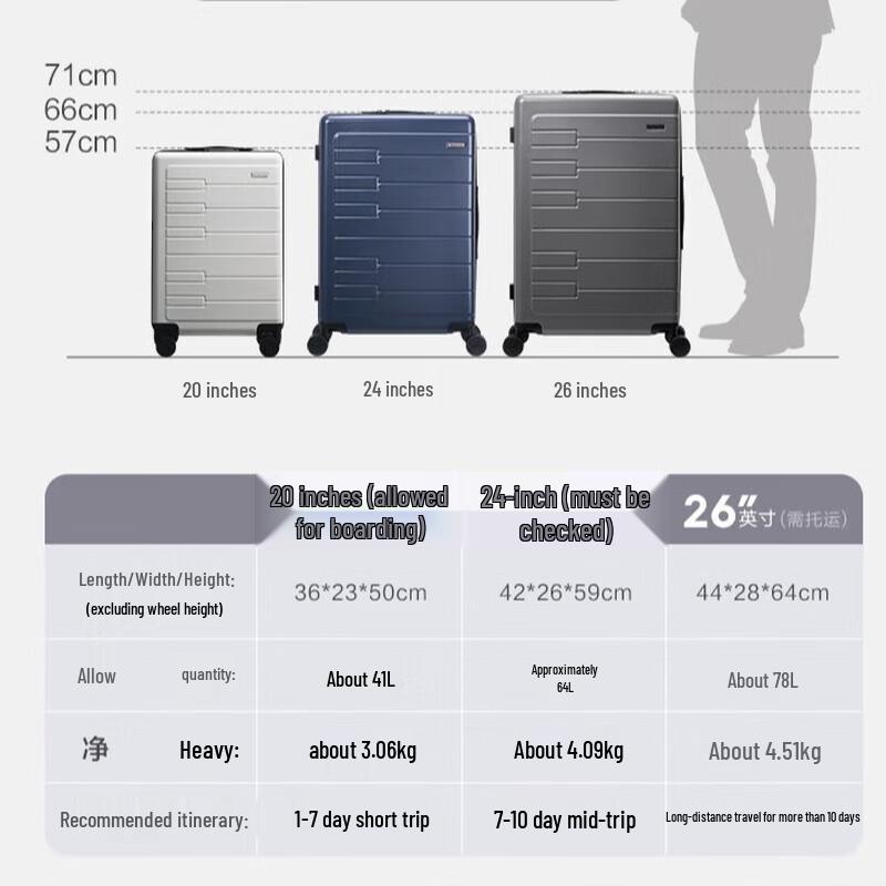 OIWAS Frosted Piano Box Hard-shell Luggage