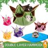 6 Pcs 3 Layers Rat Hammock Pet Cage Small Animal Hanging Hammock Ferret Cage Accessories Ferret Bed for Guinea Pig Squirrel Rat Chinchilla Sleeping
