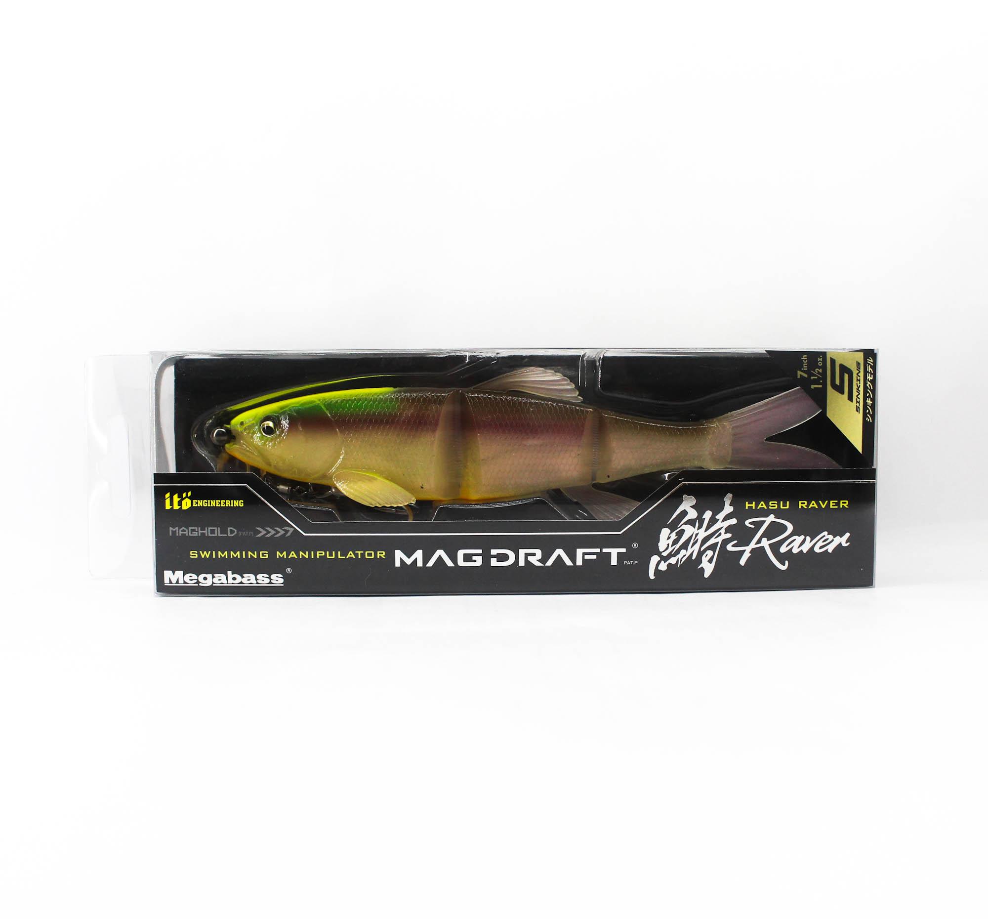 Megabass Soft Lure Mag Draft Hasu 7 Inch Sinking Lure Ghost Chart (4712)