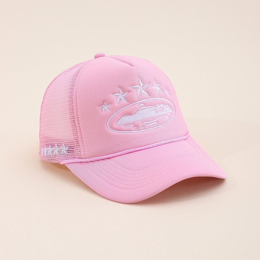 Baseballové kšiltovky s výšivkou písmen Nové Unisex Hip Hop Prodyšné Osobní Sluneční clona Síťované Všestranné Street Fashion Trucker Čepice