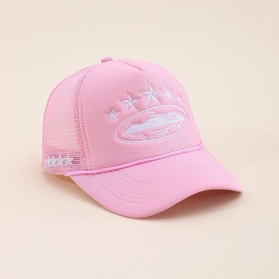 New Five Star Mesh Hat Men's Street Hip Hop Hat Women's Outdoor Sunshade Hat Cycling Skateboard Hat Daily Wearing Baseball Hat