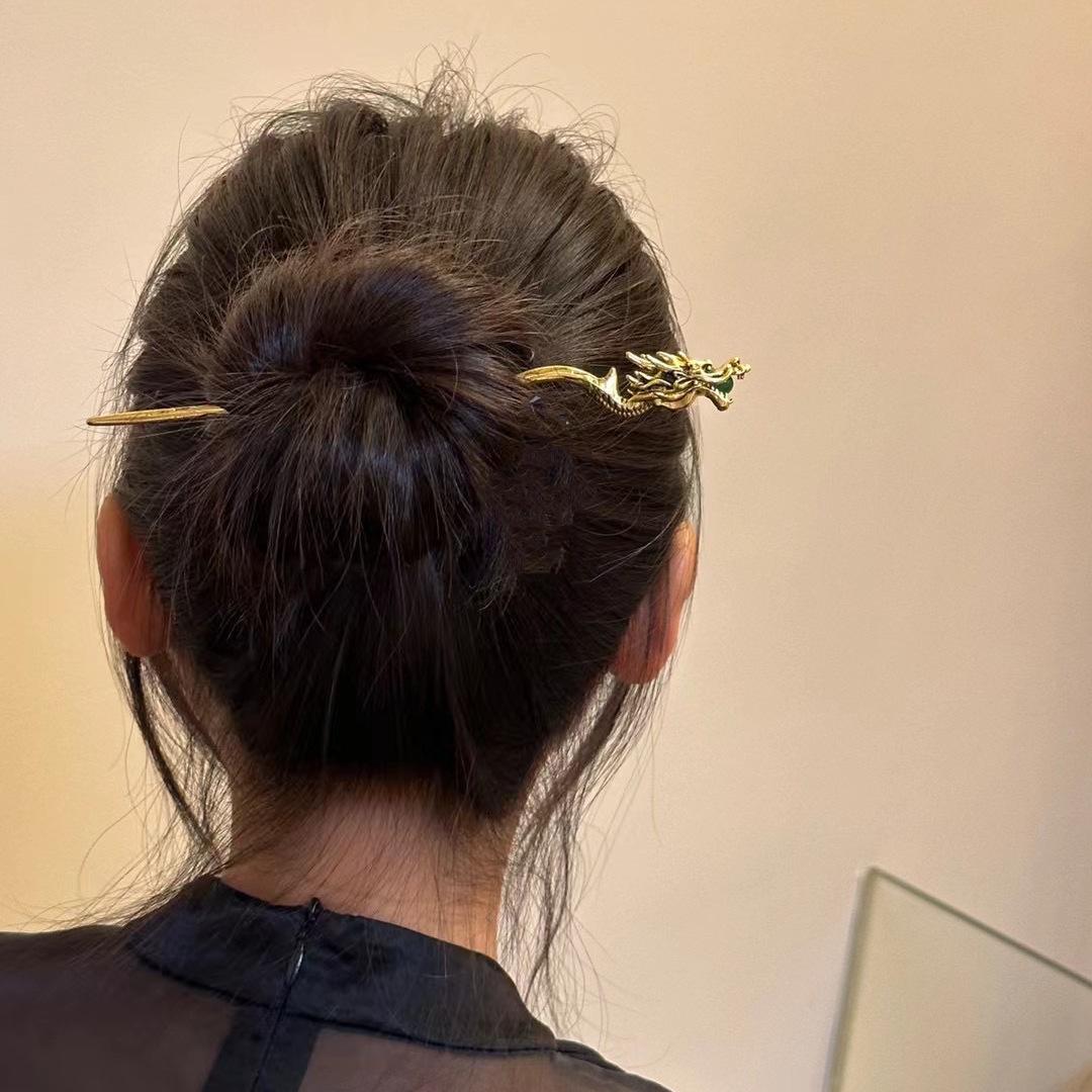 

High-End Auspicious Dragon Hairpin for Women s Hanfu & Qipao