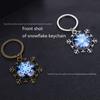 Snowflake Keychain Pendant with 25mm Gem Alloy Base