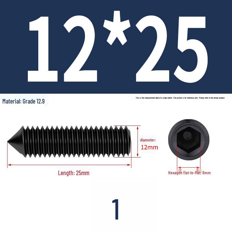 12.9 Edelstahl 304 Innensechskant Kegelspitze Gewindestift M2/M3