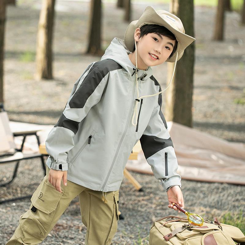 Kinder 2024 3-in-1 Winddichte Wasserdichte Jacke: Jungen- & Mädchen- Abnehmbare Herbst/Winter-Oberbekleidung