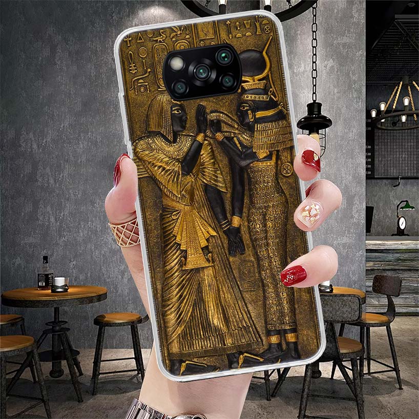 Egypt Nefertiti Anubis Ankh Pharaoh Soft Phone Case For Xiaomi Redmi 15C 15 13C 13 Poco X5 X6 X7 F7 Ultra M7 12C 12 10 10C 9C 9A