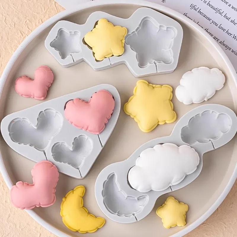 Heart Star Cloud Balloon Lollipop Silicone Mold Fondant Cake Decorating Tool Sugarcraft Chocolate Resin Clay Candle Mold Bakewar