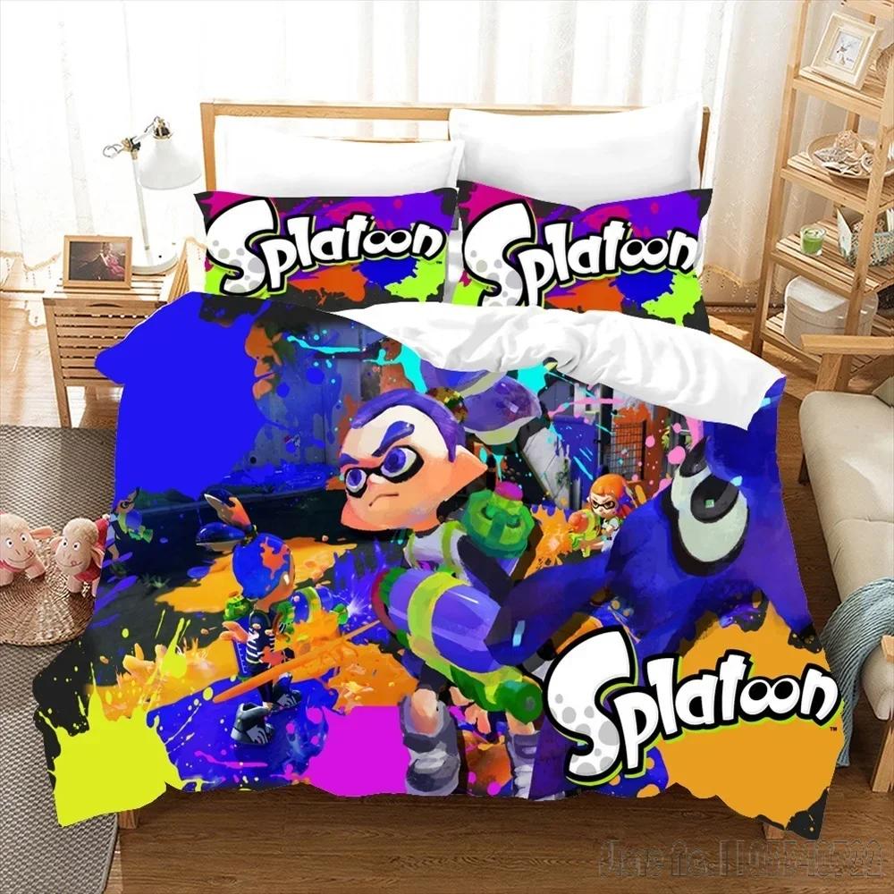 

Game Splatoon 3D Print Home Love Child Duvet Cover Set HD Comforter Cover for Kids Bedding Sets Bedclothes Bedroom Decor Baby 120x150cm