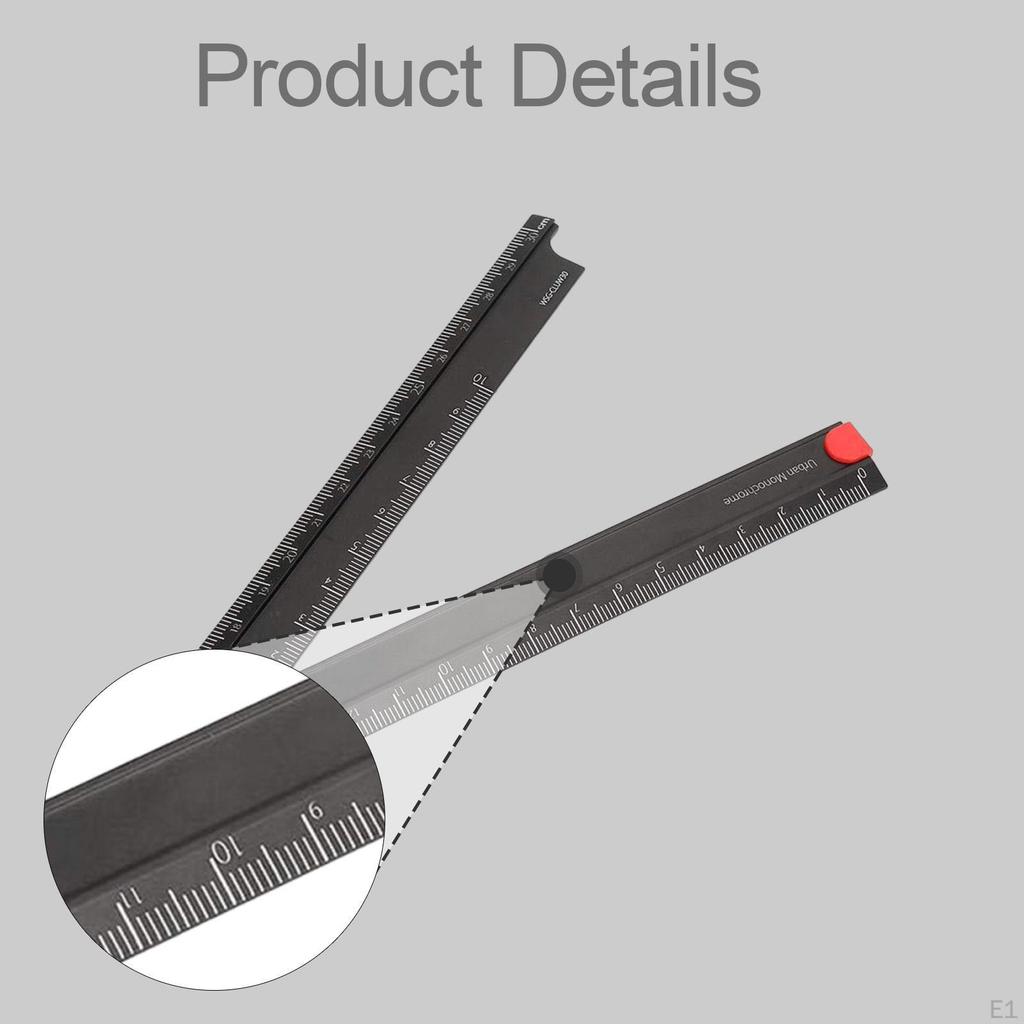 Folding Ruler 0-300mm Length Measuring Tools Sturdy Metal Stationery for DIY Projects