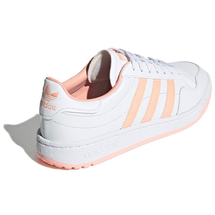 Adidas Originals Team Court Low top Skateboard Shoes Women's White Orange FY2724