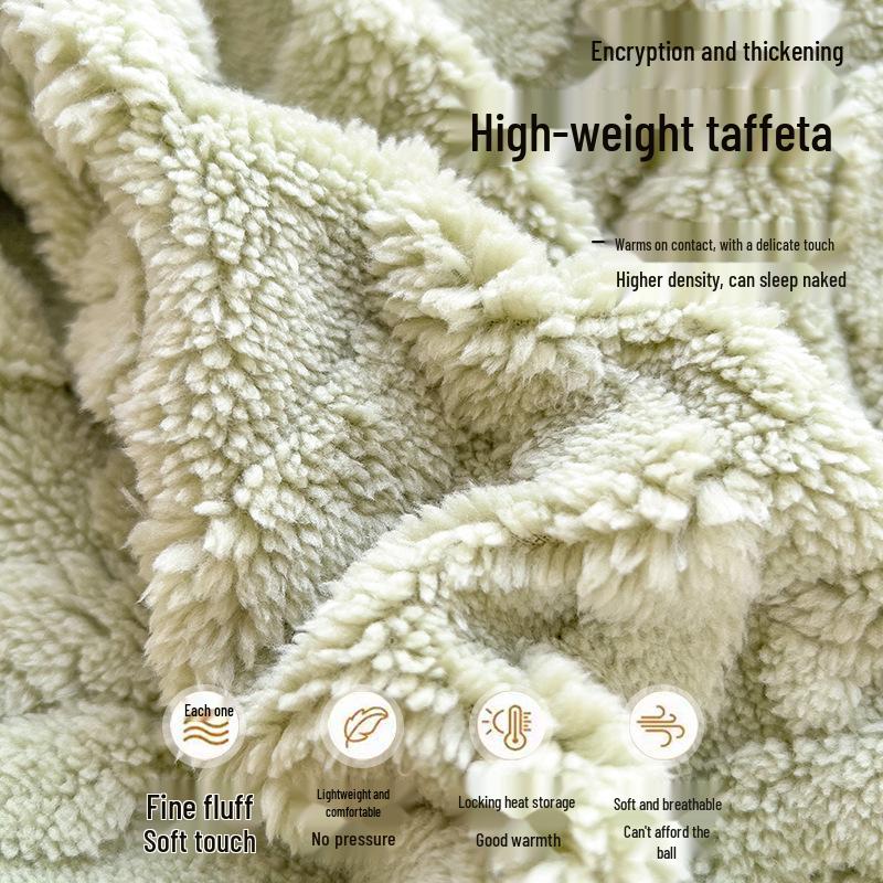 Winter Plush Taffeta Velvet Fitted Bed Sheet - Thick, Non-Slip Coral Fleece Flannel Cover