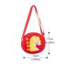 Chinese Style Zodiac Horse Plush Crossbody Bag Lucky Horse Headphone Bag  Childrens Gift