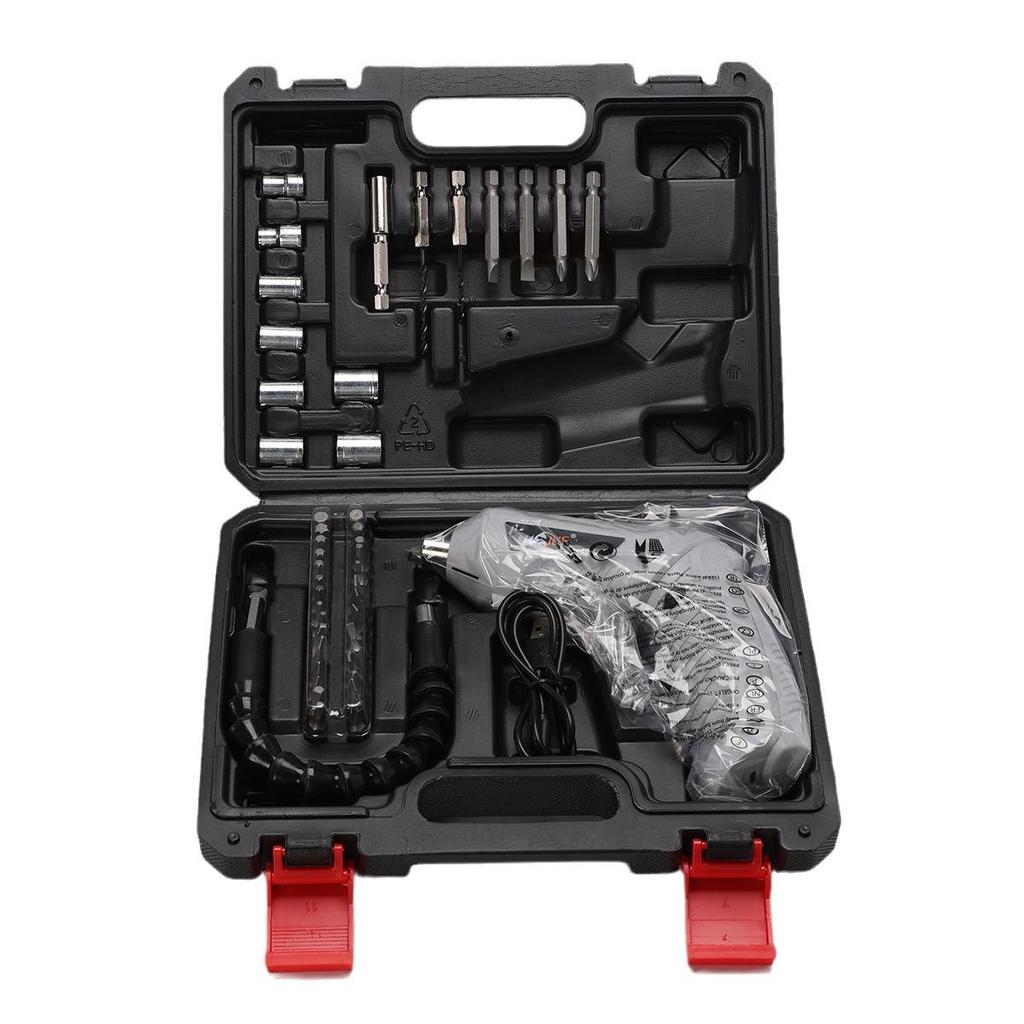 Set șurubelniță electrică și mașină de găurit SNJUE: Unealtă de mână multifuncțională, reîncărcabilă.