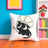Cartoon Little Black Cat Cute Pillow Case Pillow Case Plush Fabric Soft Double Sided Print Home Sofa High Quality Cushion