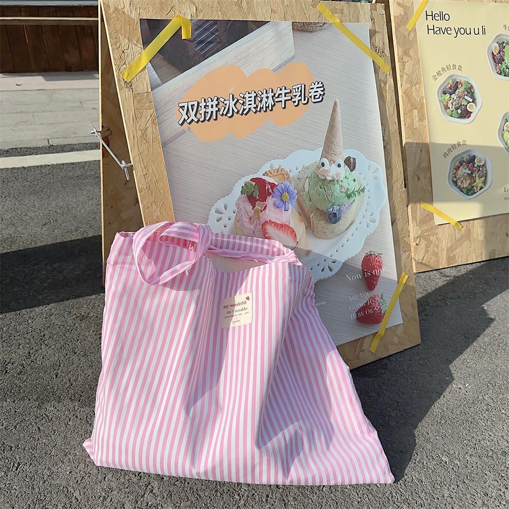 Stylish Striped Canvas Shoulder Bag For Daily Commutes And High-quality