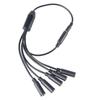 1 In 3/4/5/6 Out 3.5mm AUX Cord Male To Female Stereo AUX Converters Wire Splitter Cable 4-Section for Headphones