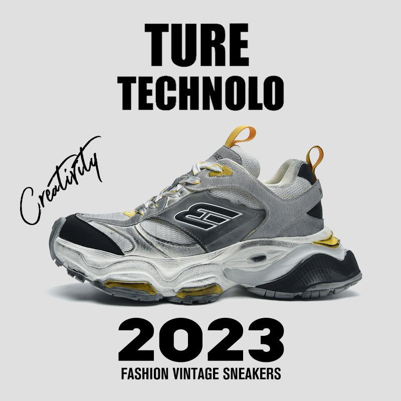 Putian High-quality Beef Velvet Paris 5XL Thick-soled Heightening Dad Shoes Women's Shoes Retro and Old Sports Shoes Men's Shoes