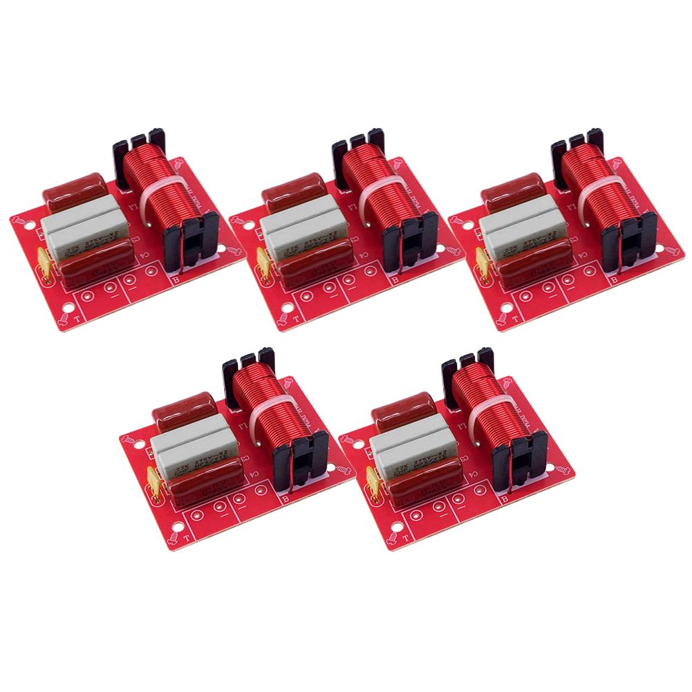 WEAH-234 Speaker Frequency Divider Stereo Crossover 80W 2 Way for Home Speaker Sound Audio Treble Bass Crossover Filter Device