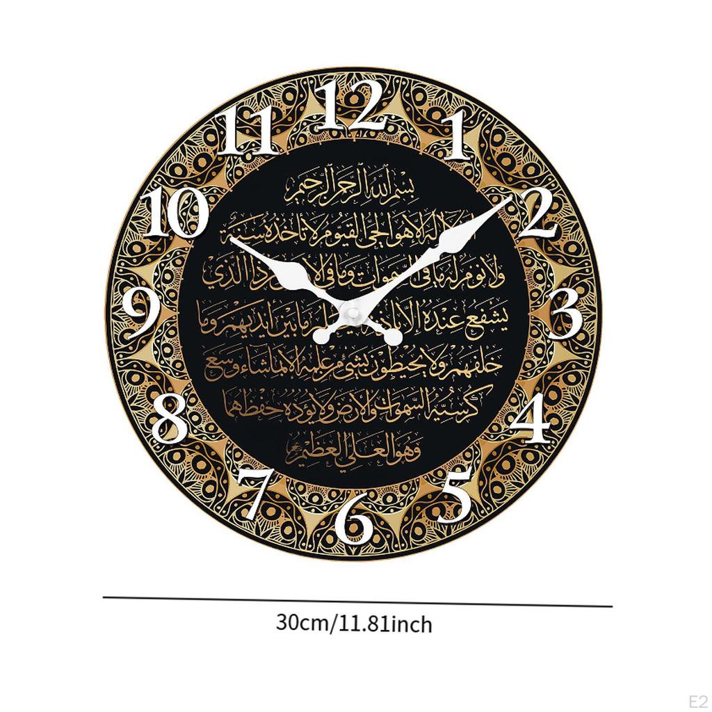 Religious Wall Clock Decor Sturdy Gift Round Practical Creative Unique Hanging Decorative