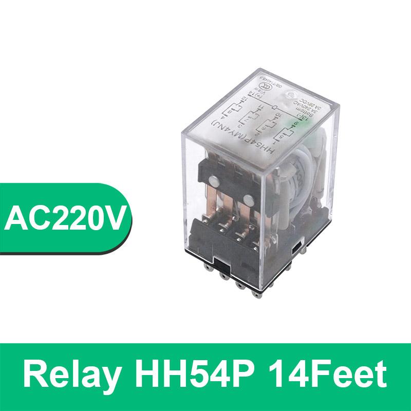 HH52P HH53P HH54P Miniature Coil General Electromagnetic Intermediate Relay Switch LED DC 6V 12V 24V AC 220V MY2NJ/MY3NJ/MY4NJ Relays 5