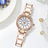 Elegante Orologio da Donna in Quarzo Cielo Stellato con Design Ceramico Intarsiato di Diamanti